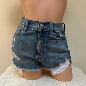 Victoria’s Secret Jean Shorts High Waist Cut Off 8